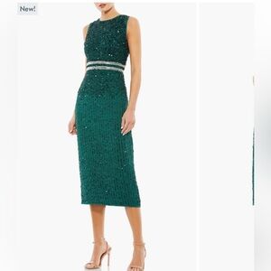 Mac duggal high neck  sequins sheath Madi dress size 14 formal evening